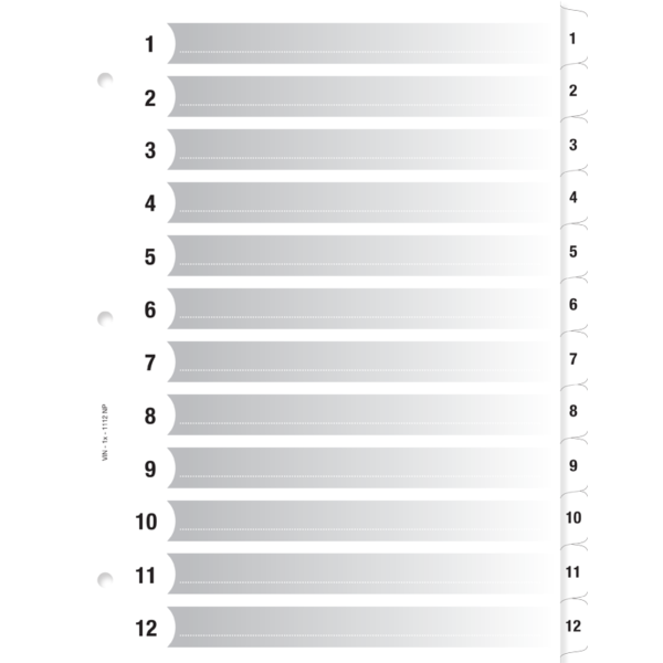 INDEX FORMAT LETTRE 1@12 NOIR